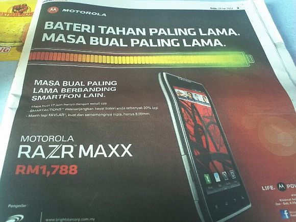 Motorola RAZR MAXX Malaysia