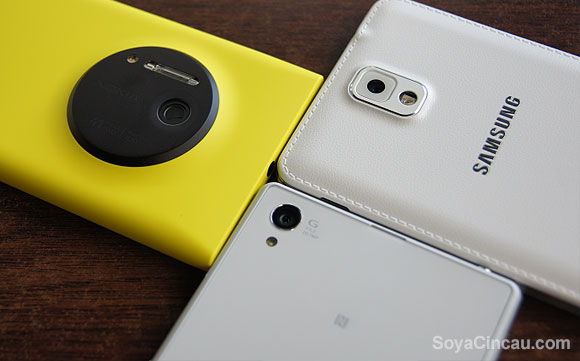 Nokia Lumia 1020 vs Xperia Z1 vs Galaxy Note 3