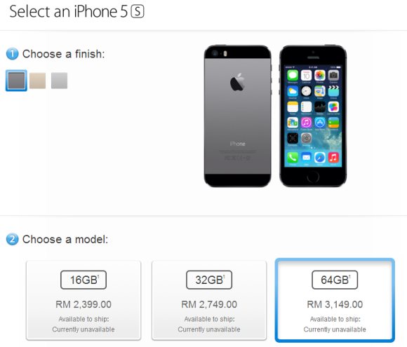 iPhone 5S iPhone 5C Malaysia official Price